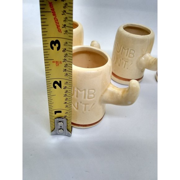 Vintage set of four Thumb do dont fun cant shot glasses - Picture 8 of 12